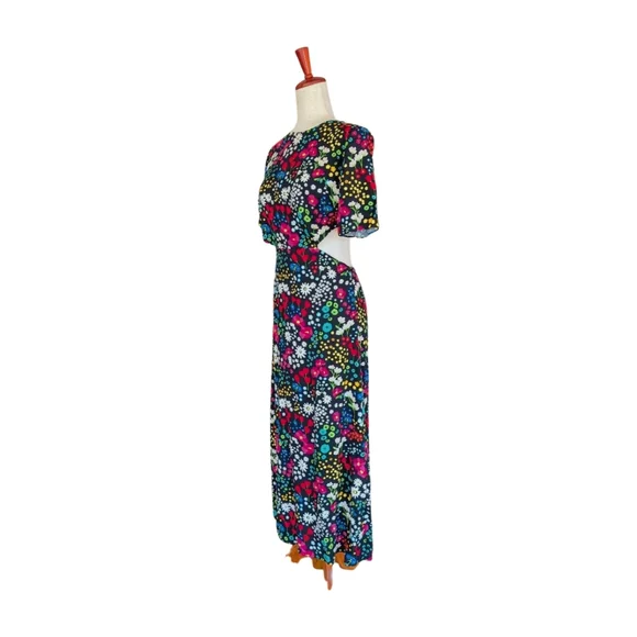 NWT The Kooples Floral Cutout Maxi Dress In Joyful Flower Size 1/US4 - Picture 5 of 14